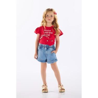 Imagem de Blusa Infantil em Cotton com Laço Up Baby, Vermelho, 1