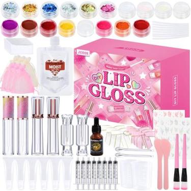 Imagem de Kit de fabricação de brilho labial JCOOS com tubos de brilho labial e 