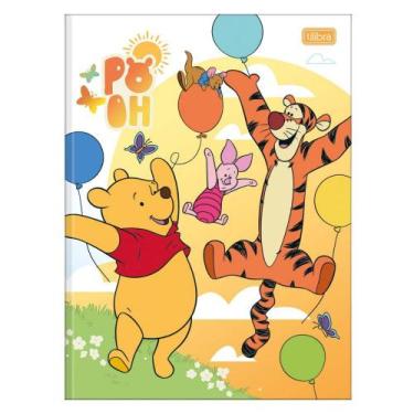 Imagem de Caderno Brochura Grande Capa Dura Ursinho Pooh 80 Folhas Pautado c/ Ad