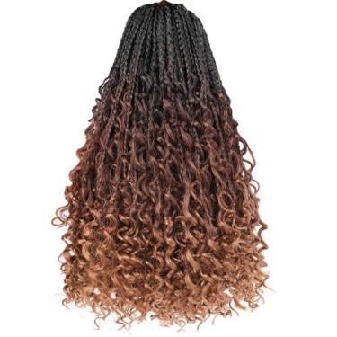 Imagem de Crochet Hair Beverlee Boho Box Braids 14 polegadas, 8 pacotes para mul