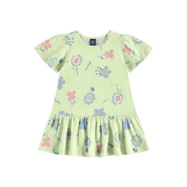 Imagem de Vestido Estampado Infantil Bee Loop, Verde, 8