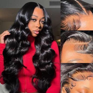 Imagem de Perucas frontais de renda Wgfd Body Wave 100% cabelo humano 71 cm 180%