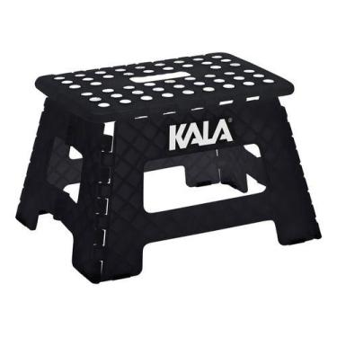 Imagem de Banqueta Banquinho Escada 1 Degrau 22cm Até 150kg Preto Kala Acabament