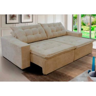 Imagem de Sofá Amazonas 2,00 Retrátil com Molas Suede Veludo Light- Ws estofados