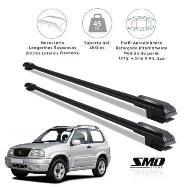 Imagem de Rack Travessa de Teto Suzuki Grand Vitara 3p 1998 a 2004 Preto - SMD, 