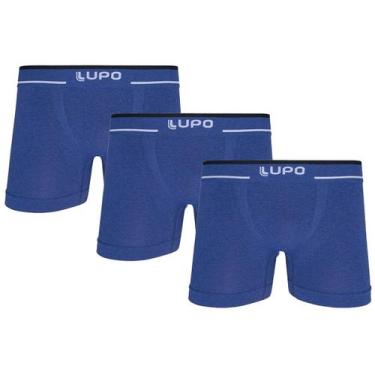 Imagem de Kit 3 Cuecas Boxer Lupo Microfibra Sem Costura - Toque Suave e Tecnolo