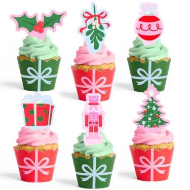 Imagem de xo, Fetti Topos de cupcake de Natal