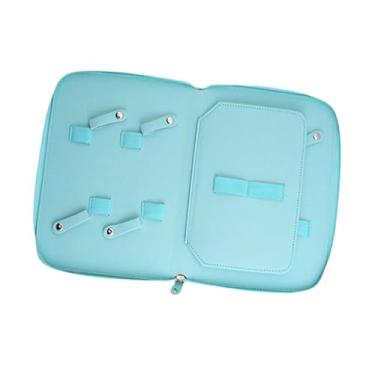 Imagem de IEUDNS Bolsa de tesoura para ferramentas de higiene para animais de estimação, bolsa para higiene de cães, organizador de viagem para cabeleireiro, Azul