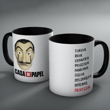 Imagem de Caneca La Casa de Papel - Máscara de Cerâmica com Resina - 325ml - Plu