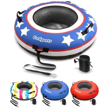 Imagem de Boia Rebocável para 1 Pessoa Resistente com Capa de Lona Premium, GoSports América, Azul