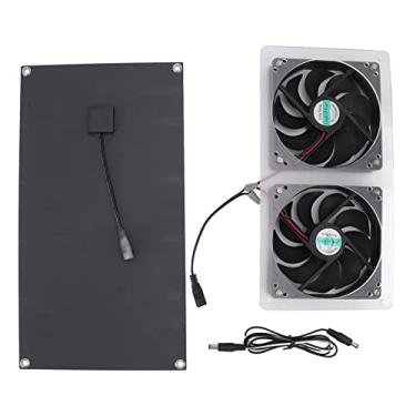 Imagem de Generic Ventilador de Exaustão Solar, Kit de Ventilador de Painel Solar de Baixo Ruído de 100 W para Casa de Animais de Estimação