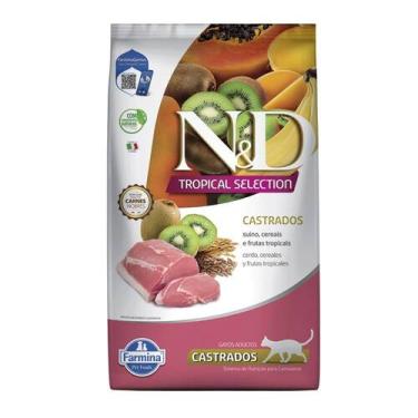 Imagem de Ração ND Tropical para Gatos Adultos Castrados Sabor Suíno 7kg