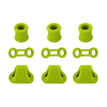 Imagem de Generic 9 peças de cordas de mosquetão de escalada, anéis de travamento, ferramenta de posicionamento de rapel, dispositivo de posicionamento de cordas de, Verde