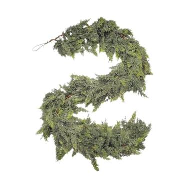 Imagem de KiBcsLic Guirlanda artificial decoração de Natal guirlanda de Natal portátil decoração de para lareira de fazenda festival de inverno