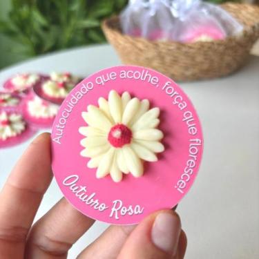Imagem de Kit Lembrancinha Mini Vela com Card Outubro Rosa 10 un - Casa DiCheiro