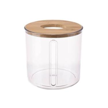 Imagem de Porta Lenço de Papel, Suporte para Papel Higiênico, Acessório de Banheiro à Prova D'água em Plástico(1,RETONDO)