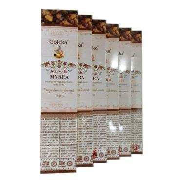 Imagem de Incenso Goloka Ayurvedic Massala Myrra Mirra Cx.6un.15g