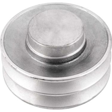 Imagem de Polia De Alumínio 2 Canais Perfil A 90mm Sem Furo Vonder