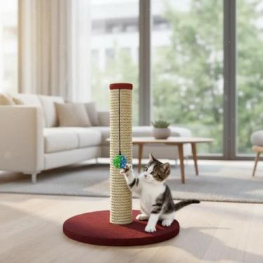 Imagem de Arranhador para Gato 44cm Base Estável Suportanto Brincadeiras Intensa