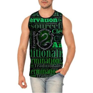 Imagem de Camiseta Regata Harry Potter Sonserina Full Print Ref:396 - smoke, Pre