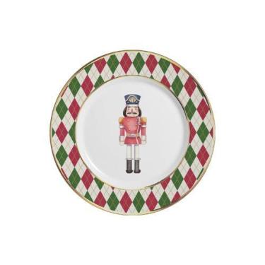 Imagem de Conjunto 6 Pratos De Sobremesa Soldadinhos Filete Ouro 21Cm