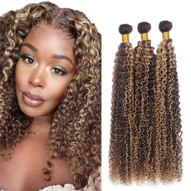Imagem de Pacotes de cabelo Freiuoke Kinky Curly P4/27 Brazilian 3x40-50cm