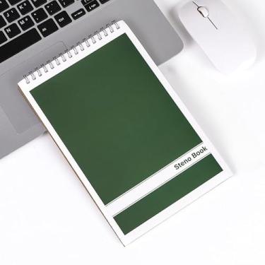 Imagem de Steno Pads (15 x 23 cm), caderno espiral superior de 80 folhas com régua Gregg para mulheres e homens, cadernos canhotos para escrever notas na escola, casa, trabalho, escritório, negócios, verde