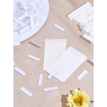 Imagem de 100 adaptadores de cartão pendurados, adaptadores de cartão de joias transparentes, suprimentos de brincos de plástico retangulares para mulheres, festivais de aniversário, presentes elegantes, joias