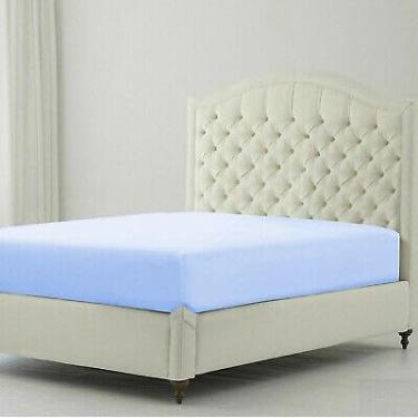 Imagem de Lençol Queen Avulso com Elástico Algodão Fios Toque Macio e Alta Durabilidade (AZUL CLARO)