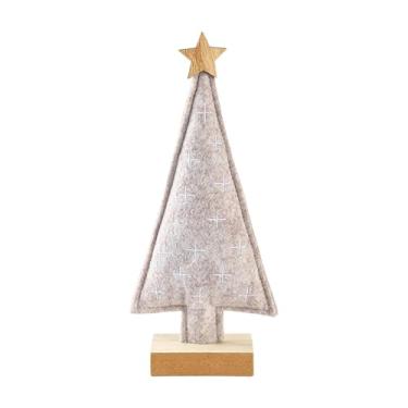 Imagem de Nishiyuenyi Enfeite de mesa para árvore de Natal, mini árvore de Natal, decoração para festa de Natal, para decoração de casa, prateleira, festival, armário, Cinza, 9.5x4x22cm