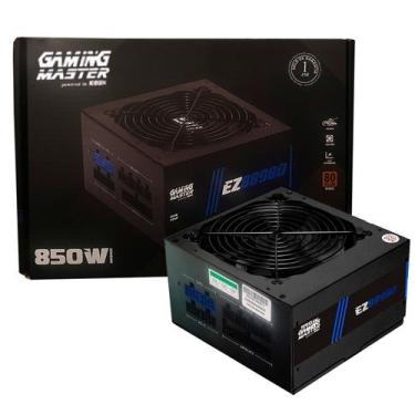 Imagem de Fonte Gamer K-KMEX 850W Real, EZ8898D, 80 Plus Bronze, PFC Ativo, Full