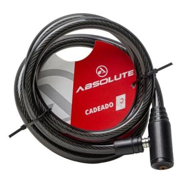 Imagem de Cadeado Absolute 1,5mX12mm Espiral, Chave, Fume