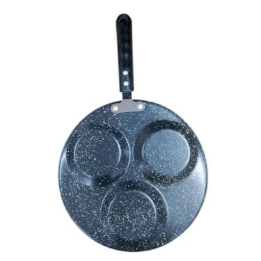 Imagem de Frigideira Com 3 Divisórias Circular Antiaderente Para Ovos Grelhados 23cm Fogão Indução Elétrico a Gás Vitrocerâmico Ca