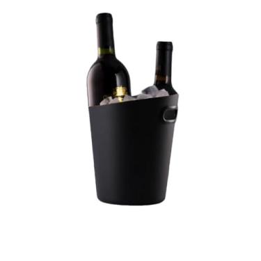 Imagem de Novo balde de gelo inclinado de aço inoxidável, balde de champanhe estilo europeu, balde de gelo bar Ktv, ornamentos decorativos de balde de cerveja para casa (Diablo)