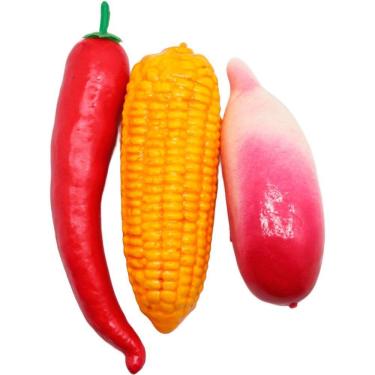 Imagem de Kit Decoração Hortaliças Legumes Artificiais Em Isopor 12 Peças