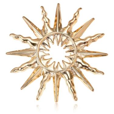 Imagem de Broche de sol para mulheres moda broches dourados alfinetes de lapela delicados broches elegantes para terno chapéu vestido aniversário casamento festival ornamento roupas joias