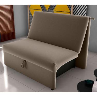 Imagem de Sofá Cama Para Descanso Alice Veludo Cappuccino