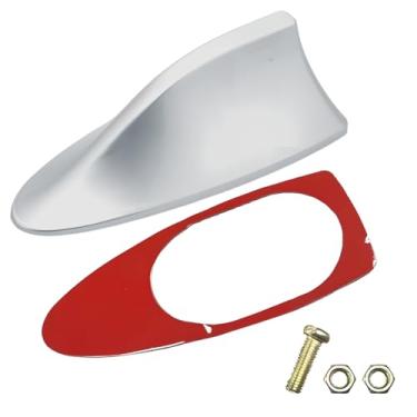 Imagem de Tuxihapp Capa de antena de barbatana de tubarão de carro - Decoração aérea de teto de sinal de substituição de capa de antena de montagem no teto do carro - Capas em forma de barbatana de tubarão de