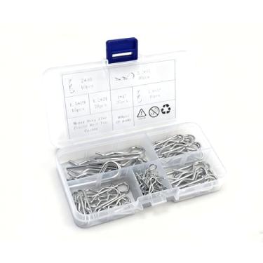 Imagem de Nextpal Kit sortido de clipes de engate de aço inoxidável com 100 peças, clipes R para trailer, caminhão, trator, cortador de grama, manutenção de hardware de reparo de máquinas industriais