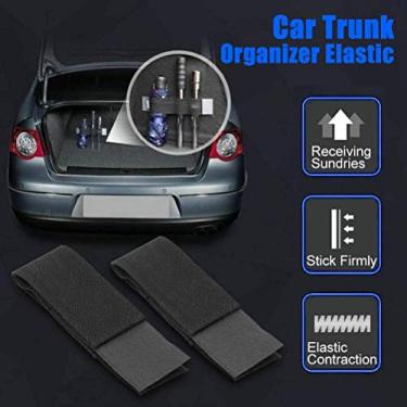 Imagem de aqxreight Correia Organizadora de Estiva do Porta-malas do Carro Bandagem Elástica Fixa Faixa Adesiva Acessórios Internos Cintos Tensores Não para Arrumar Fácil Desmontar Fazer Gravata Usada para