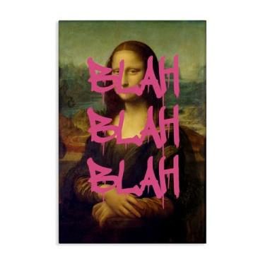 Imagem de Stupell Industries Arte de parede em tela grafite sobre Mona Lisa, design por Masters Redux, 91 x 61 cm