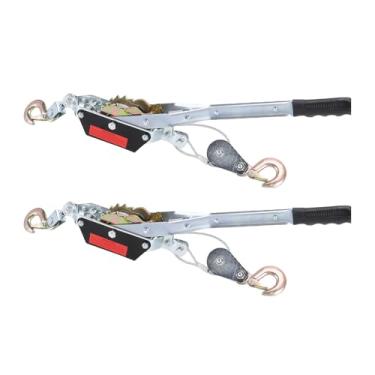 Imagem de Fabater Guincho Come Along, Capacidade de Tração de 4.400 Libras Com Ganchos de Liga Galvanizada e Alça de Borracha, Extrator de Catraca de Engrenagens de Aço Duplo para Reboque