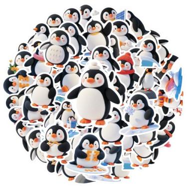 Imagem de 50 peças pinguim inverno ártico animais fofos adesivos brinquedo alegre para laptop bagagem scrapbook diário adesivo mala geladeira telefone bagagem laptop guitarra carro adesivos brinquedos