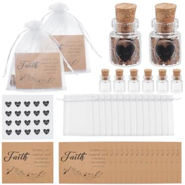 Imagem de ORIGACH Conjunto de 60 frascos de semente de mostarda Faith com cartões Have a Little Faith, sacos de organza adesivos para mulheres e homens, presentes inspiradores religiosos cristãos de batismo