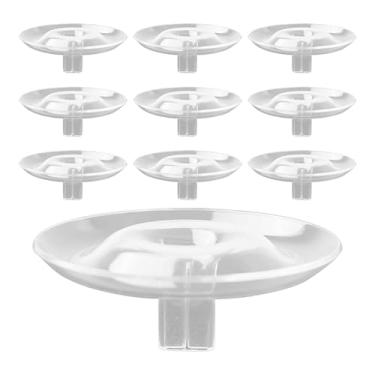 Imagem de Conjunto de suporte floral flutuante transparente de 10 peças, arranjador de haste de flor transparente para vasos e tigelas de aquário, decoração para centros de mesa, casamento, festa