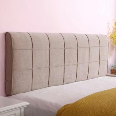 Imagem de Almofada grande para cabeceira de parede, descanso de cama, almofada de leitura, apoio lombar, encosto para dormitório, sofá-cama, beliche, estofado com capa lavável