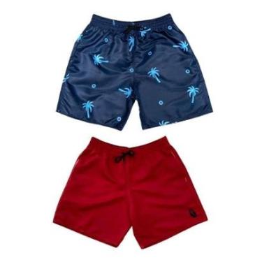 Imagem de Kit 2 Shorts Hyve Tactel Com Bolsos Moda Praia Viagem Masculino-Masculino