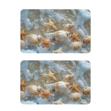Imagem de Blueangle Conjunto de 2 ímãs de geladeira estrela-do-mar e coral - Ímãs decorativos engraçados de geladeira de cozinha - Seguro para lava-louças e decoração magnética durável (525)