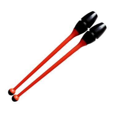 Imagem de Dynwave Conjunto de 2 Bastões de Ginástica Artística para Treinamento, Ideal para Crianças e Adultos, Dança e Fitness, Laranja