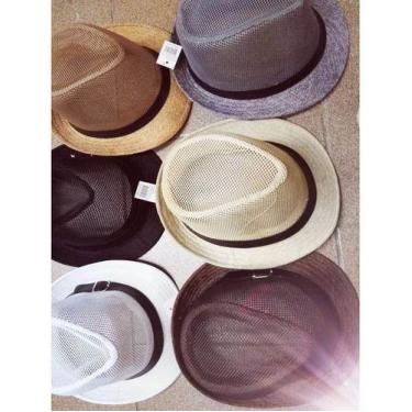 Imagem de Chapéu Malandro Panamá De Tecido Rede Transpirante + Brim - oem